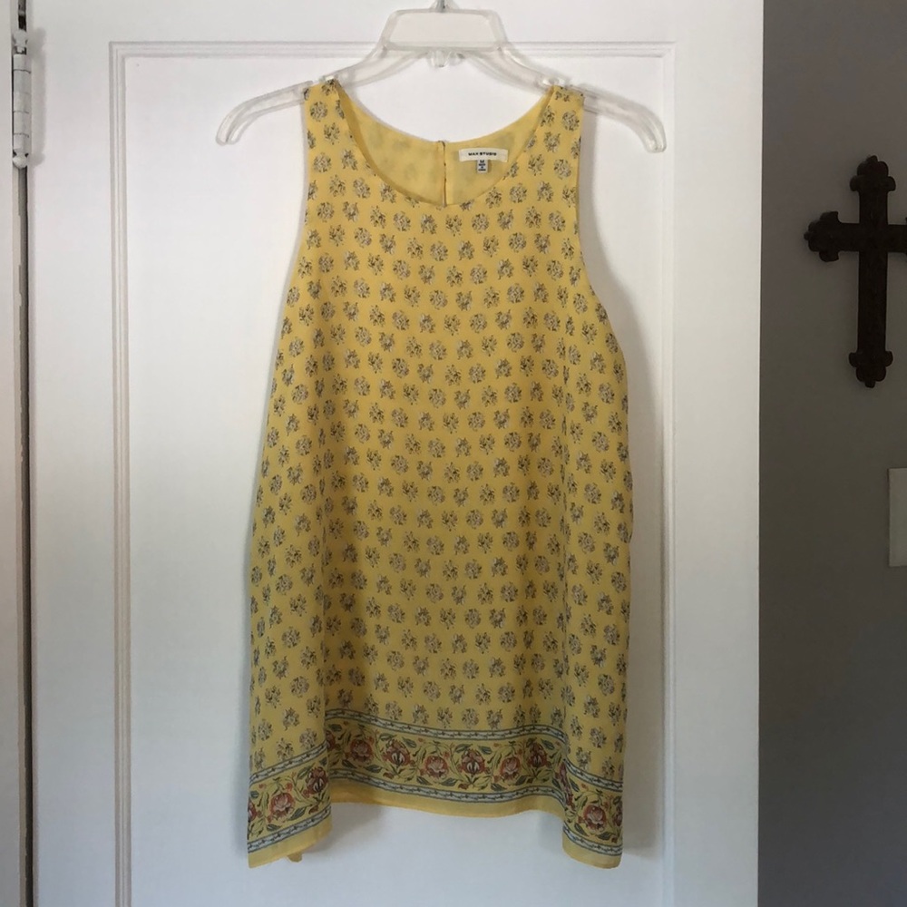 Yellow Floral Tank Top